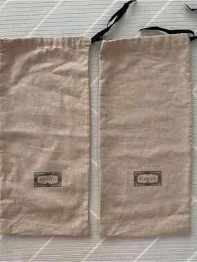 Gucci Drawstring Dust Bags for Shoes Neutral Beige (Set of 2)